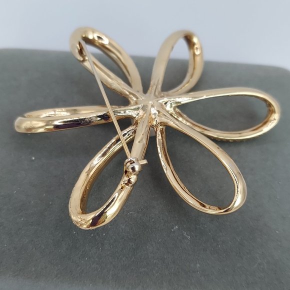 STUNNING PEARL & GOLD BROOCH - Picture 6 of 8